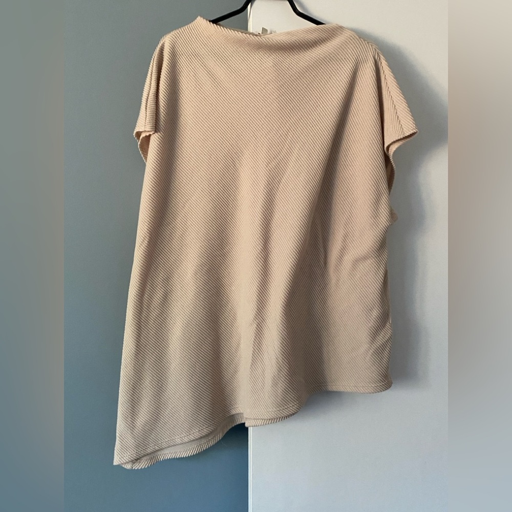 Beige Asymmetrical Top